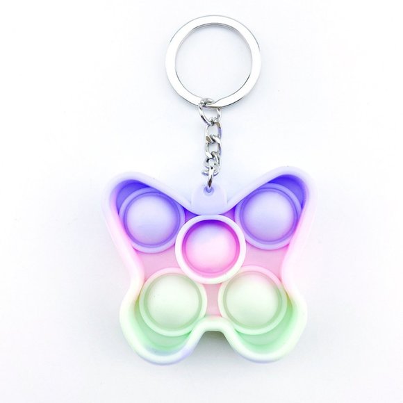 STOCKING STUFFER ALERT***Push Pop Bubble Fidget Toy Small Keychain Bundle of 3 - Picture 2 of 4